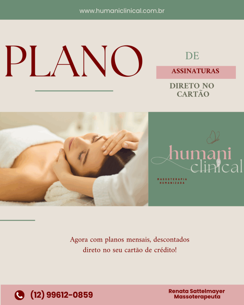 Plano de assinatura de massagens em sjc